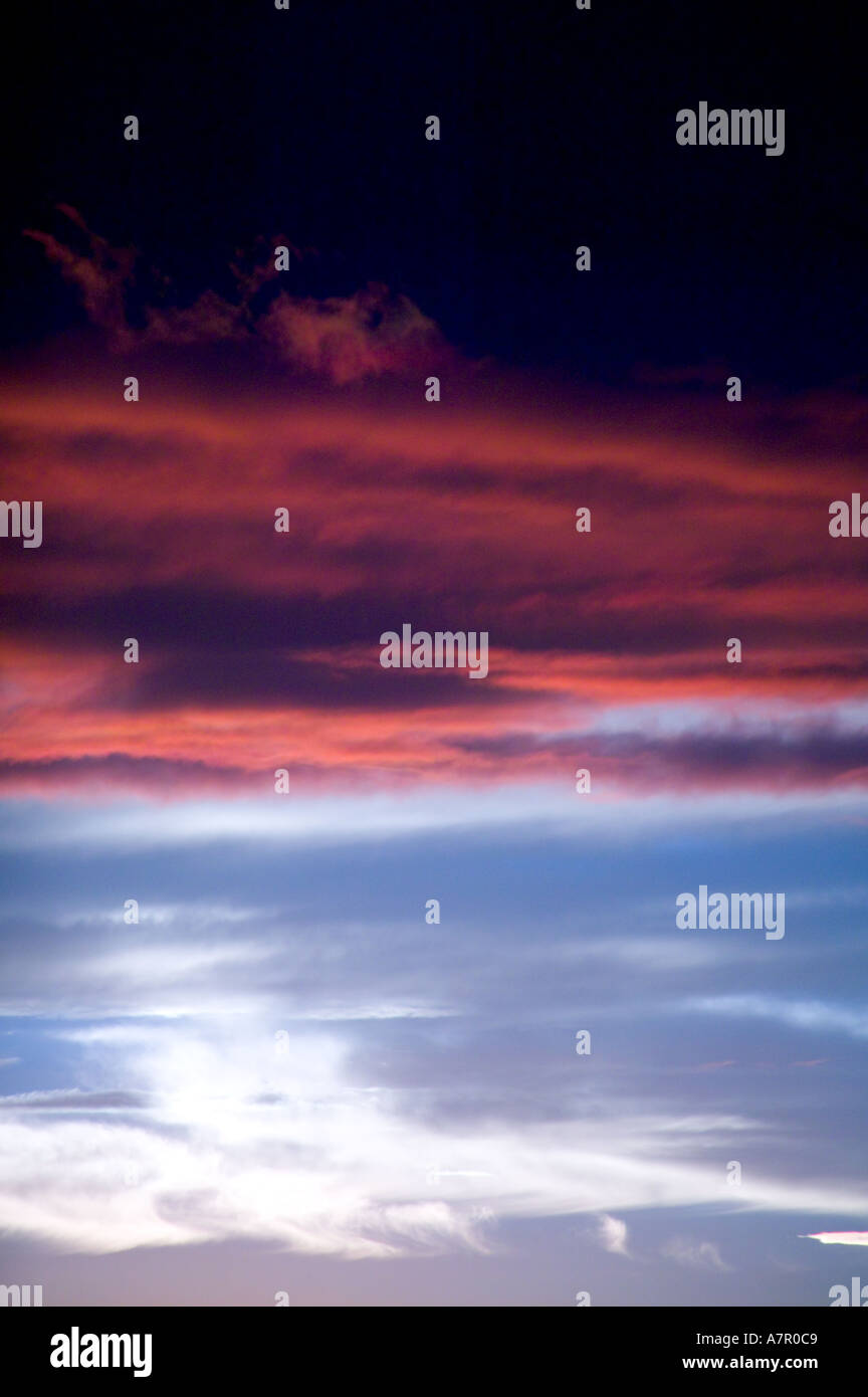 Tramonto e nuvole di New York Foto Stock