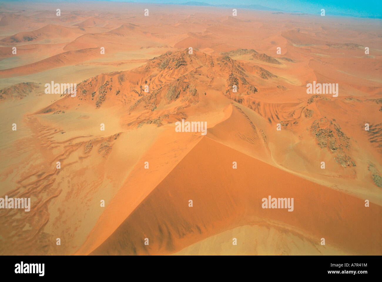 Vista aerea del le dune di sabbia del deserto del Namib Namib Desert Namibia Foto Stock