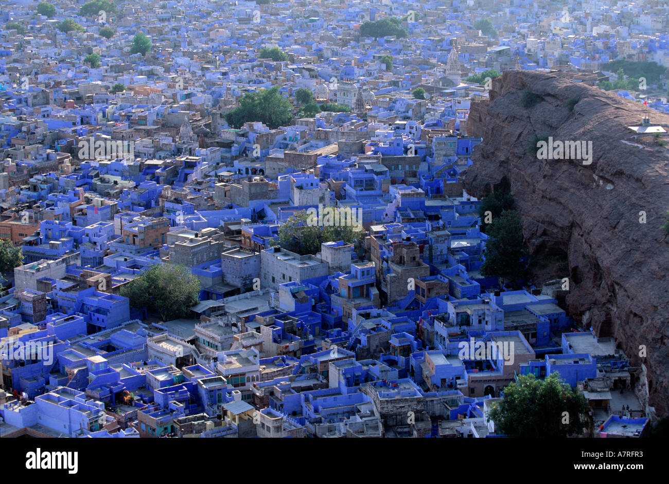 India Rajasthan, Jodhpur la città blu Foto Stock
