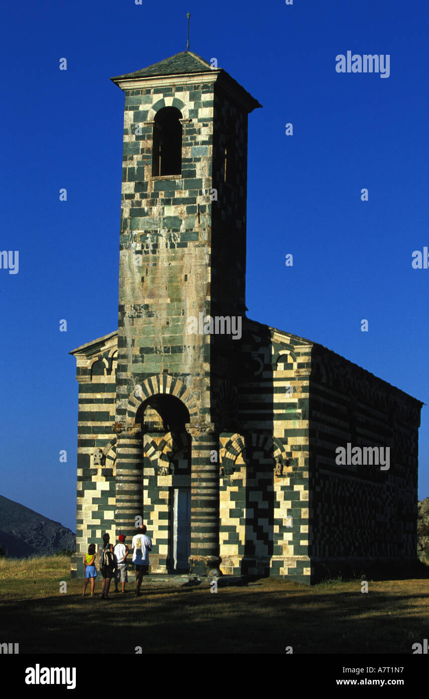 Francia, Haute Corse di stile romanico pisano e chiesa di San Michele de Murato (Nebbio regione) Foto Stock