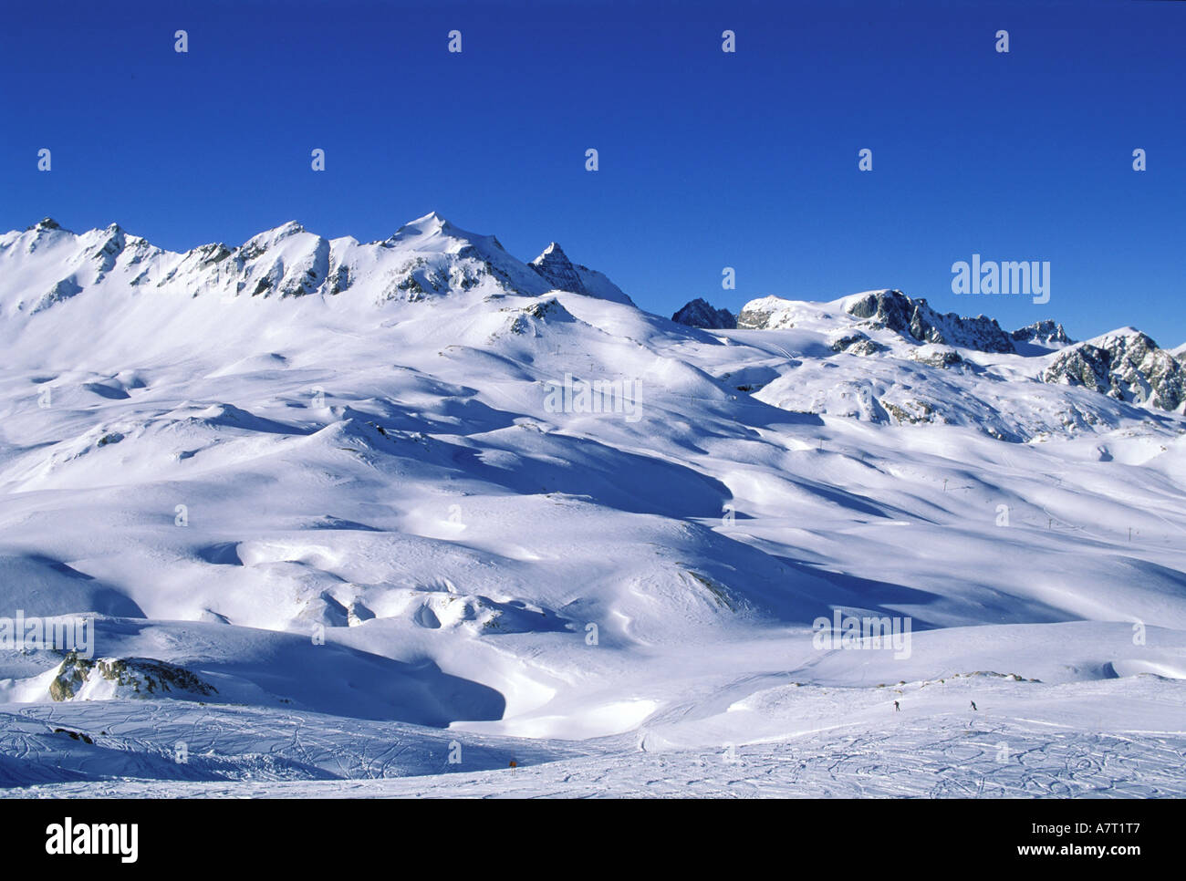 Francia, Savoie, Tignes, Espace Killy ski area Foto Stock