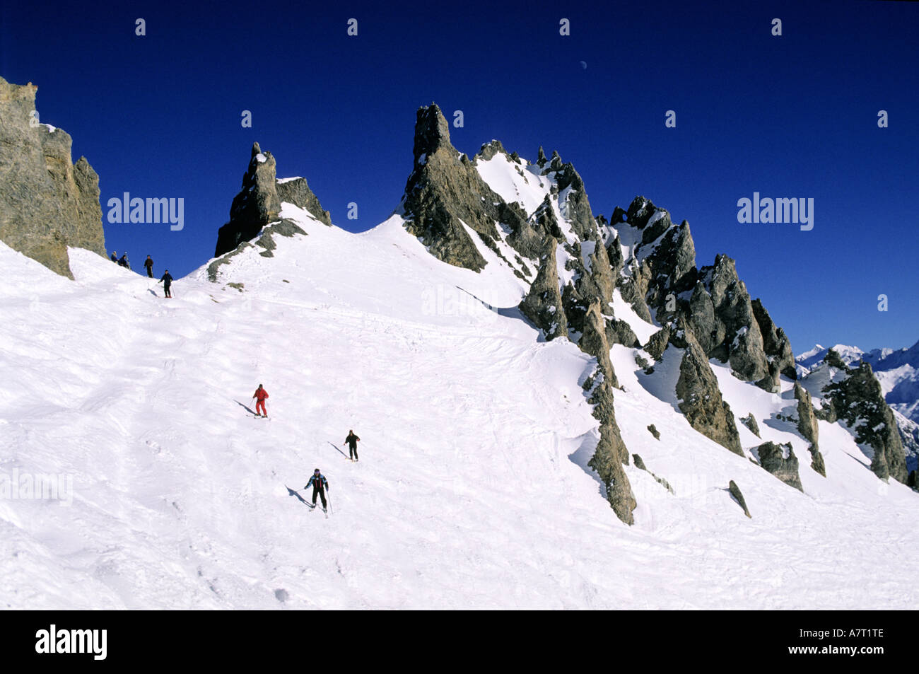 Francia, Savoie, Tignes, Espace Killy ski area Foto Stock