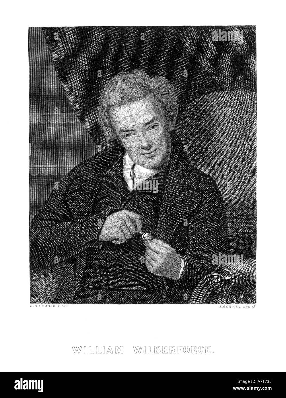 Ritratto di William Wilberforce 1759 1833 incisione Foto Stock