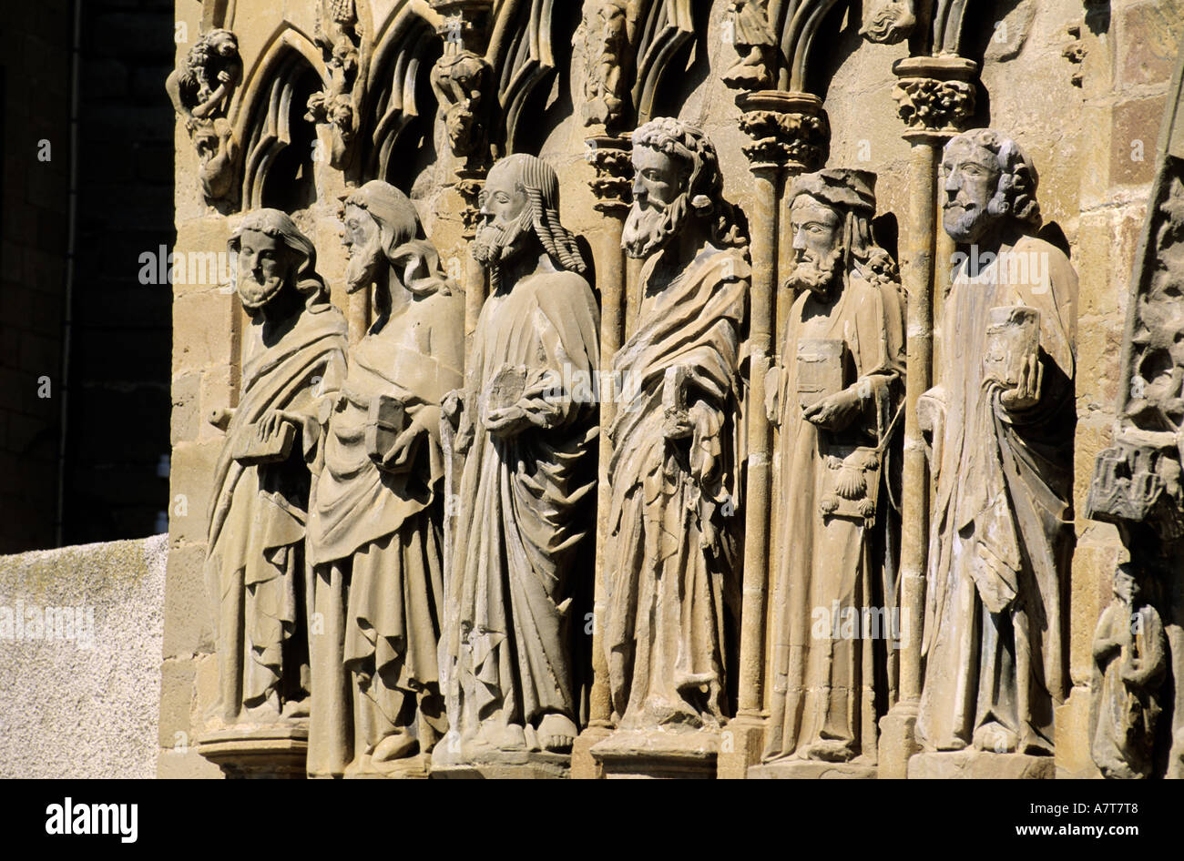 In Spagna, il Paese Basco, Provincia di Navarra, Olite, Santa Maria la Chiesa reale Foto Stock