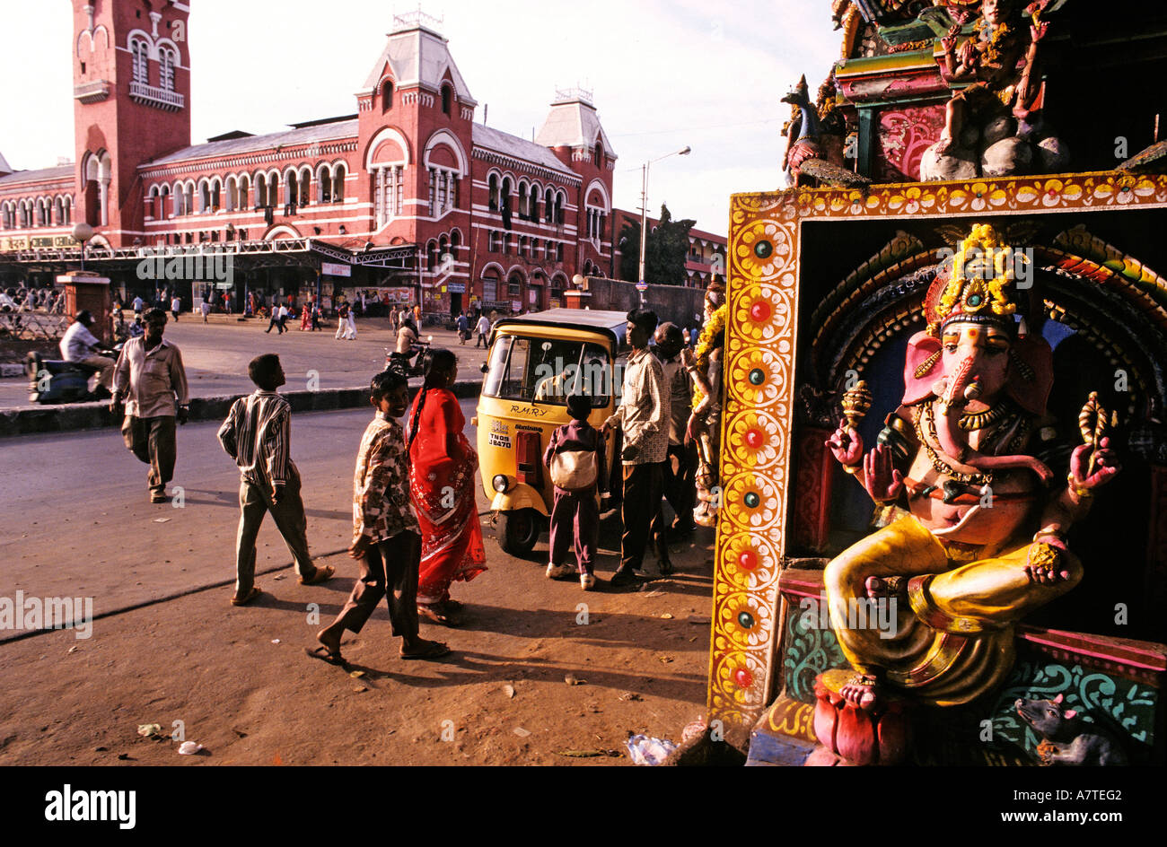 India, Tamil Nadu, Chennai (Madras), Ganesh temple Foto Stock