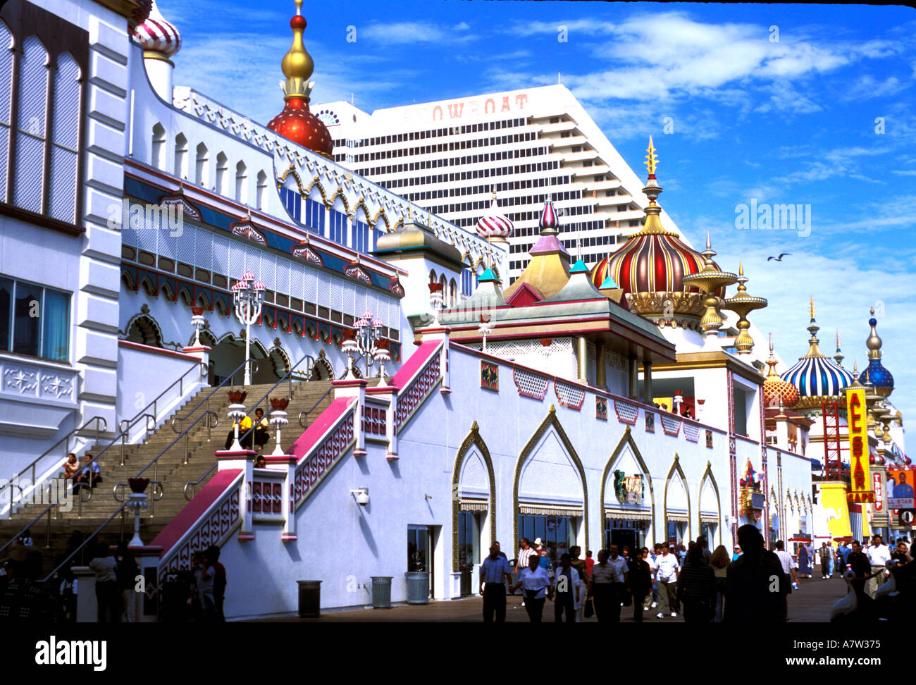 Il Trump Taj Mahal e casinò sul lungomare di Atlantic City New Jersey Foto Stock