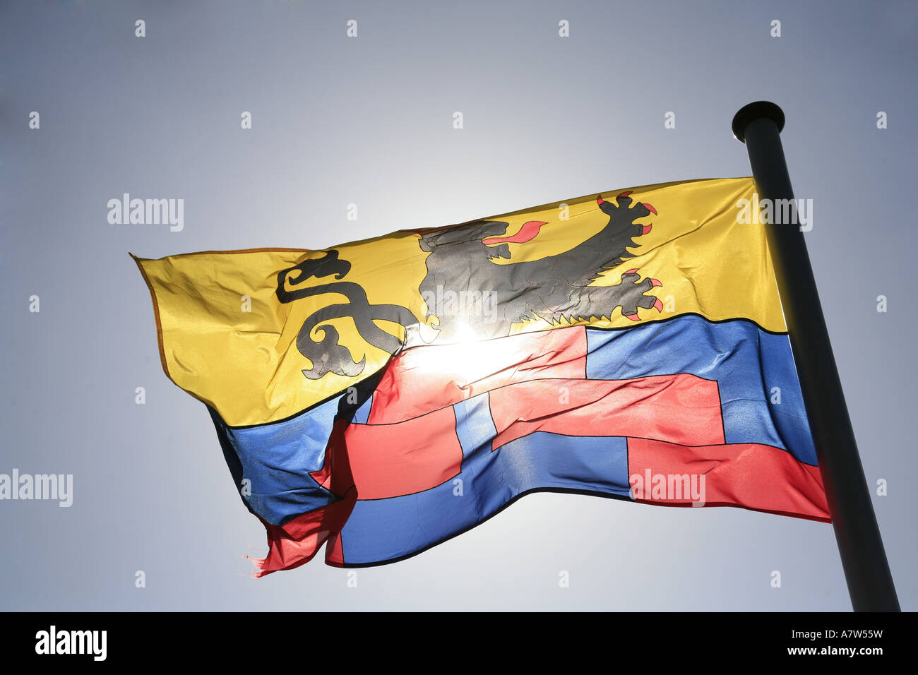 Bandiera di Ruegen dictrict, Germania, Meclemburgo-Pomerania, Ruegen Foto Stock