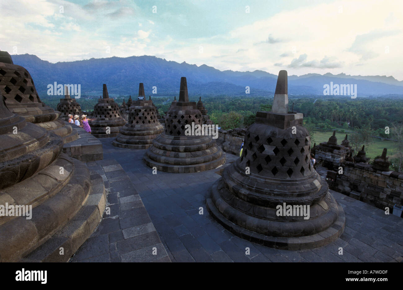 Il Tempio Borobudur mare di immortalità Java Centrale Indonesia Foto Stock