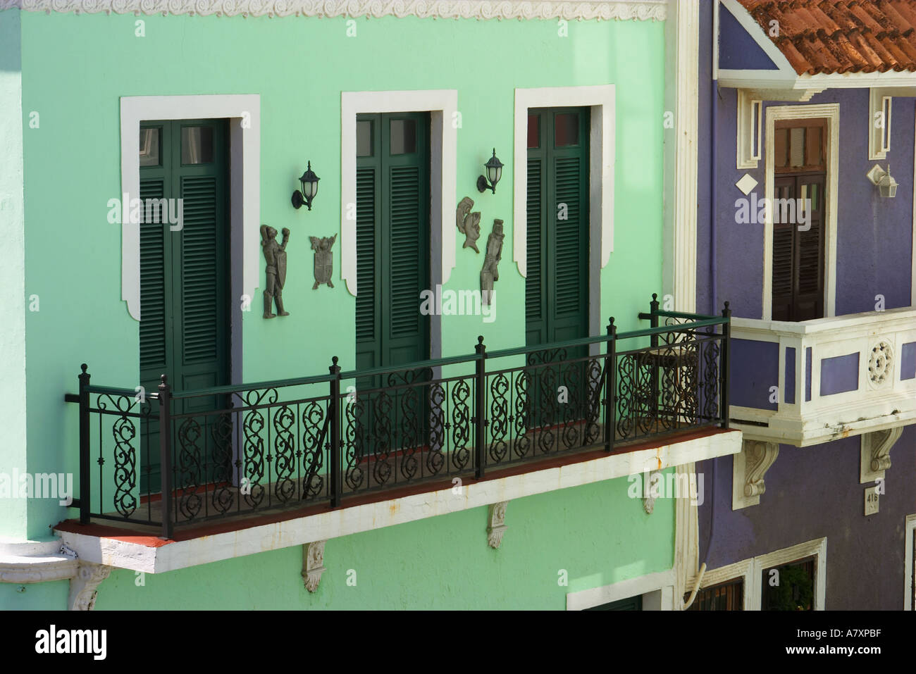 Puerto Rico San Juan Vecchia San Juan Case Esterni Colorati