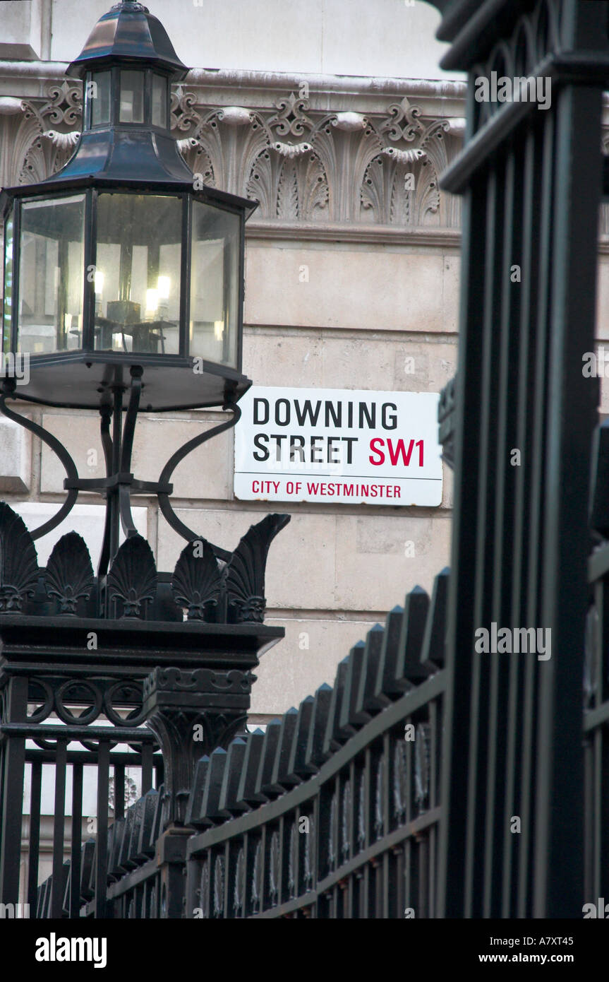 Downing Street i Primi Ministri residence a Londra Inghilterra Foto Stock