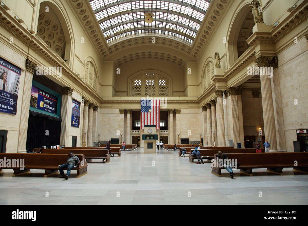 La grande sala Union Station Chicago Illinois Foto Stock