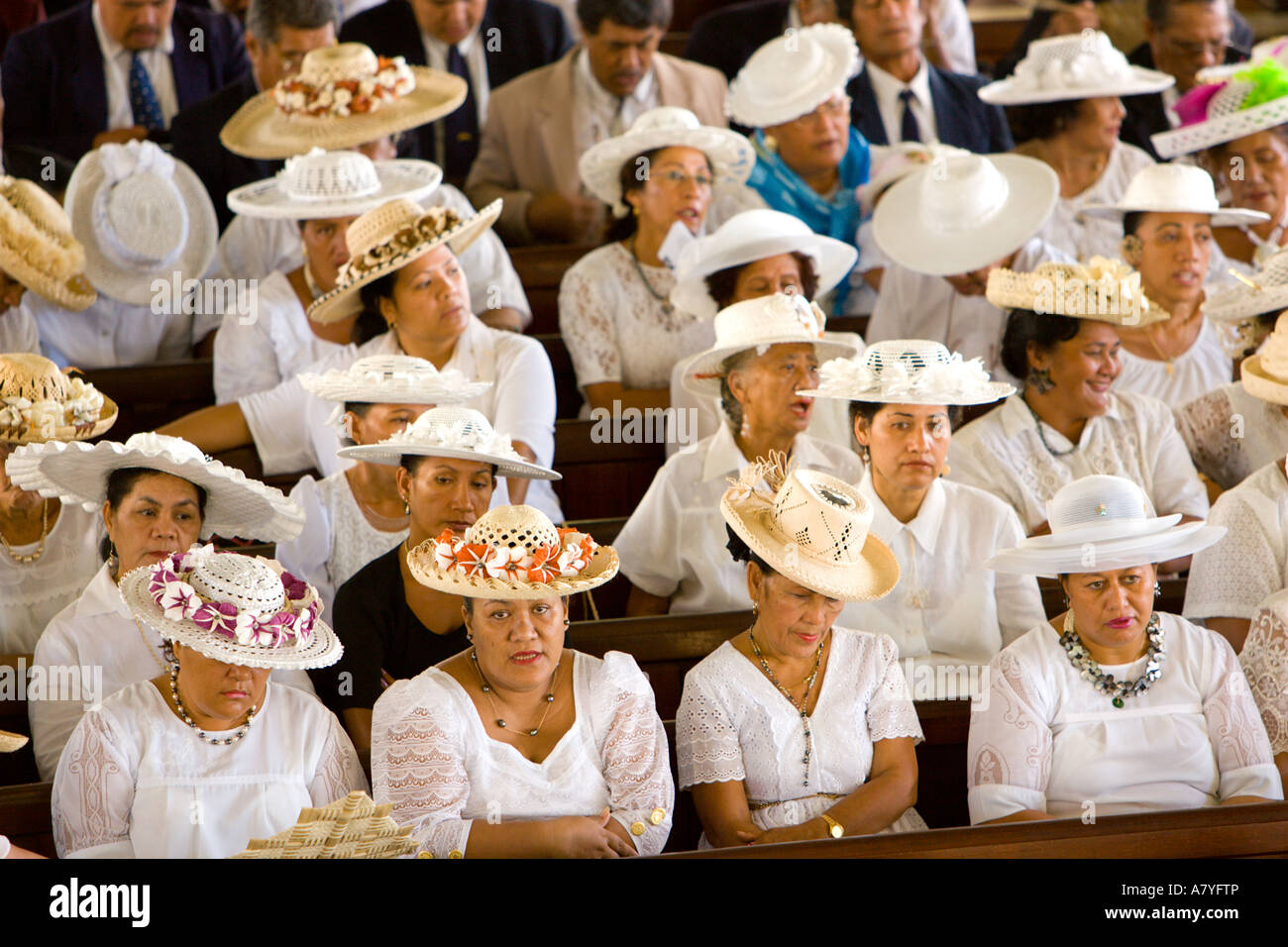 Eglise Evangelique de Polynese Francaise. La prima chiesa protestante in Papeete costruito nel 1818 Foto Stock