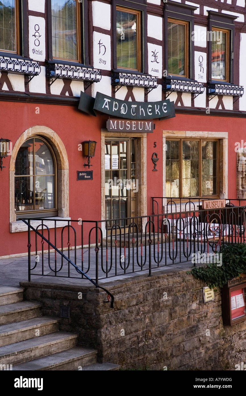 Il Museo della farmacia a Schiltach Foresta Nera Germania Aprile 2007 Foto Stock