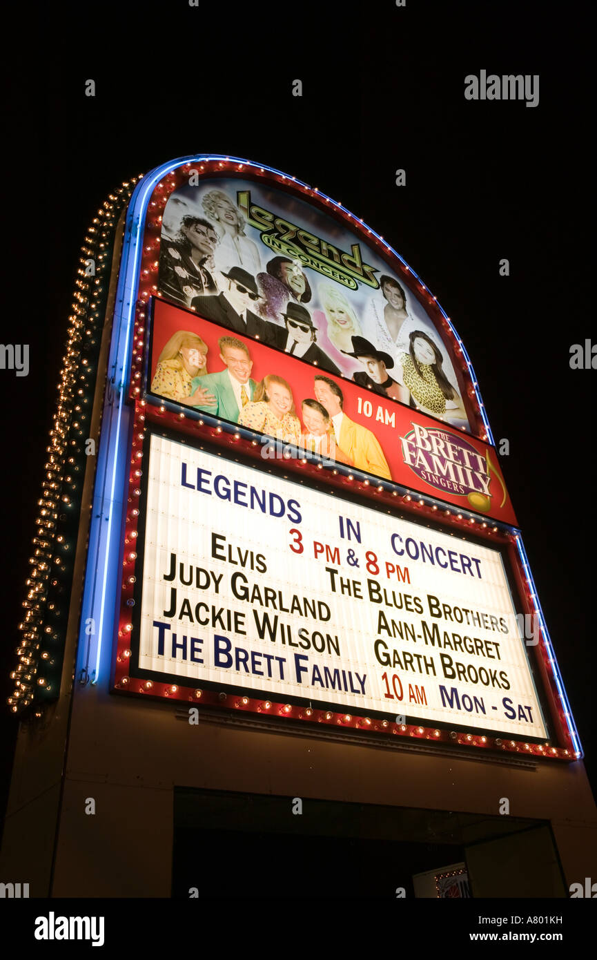 Stati Uniti d'America, Missouri, Branson: Country Music Mecca del Midwest, leggende teatro tendone Foto Stock