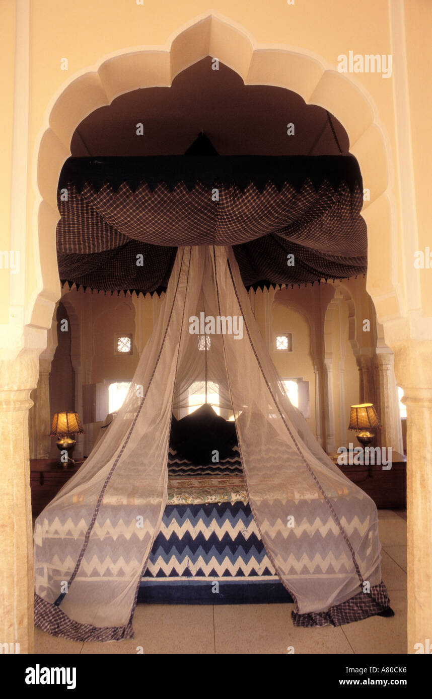 India Rajasthan, Samode village, Samode Palace Hotel Foto Stock
