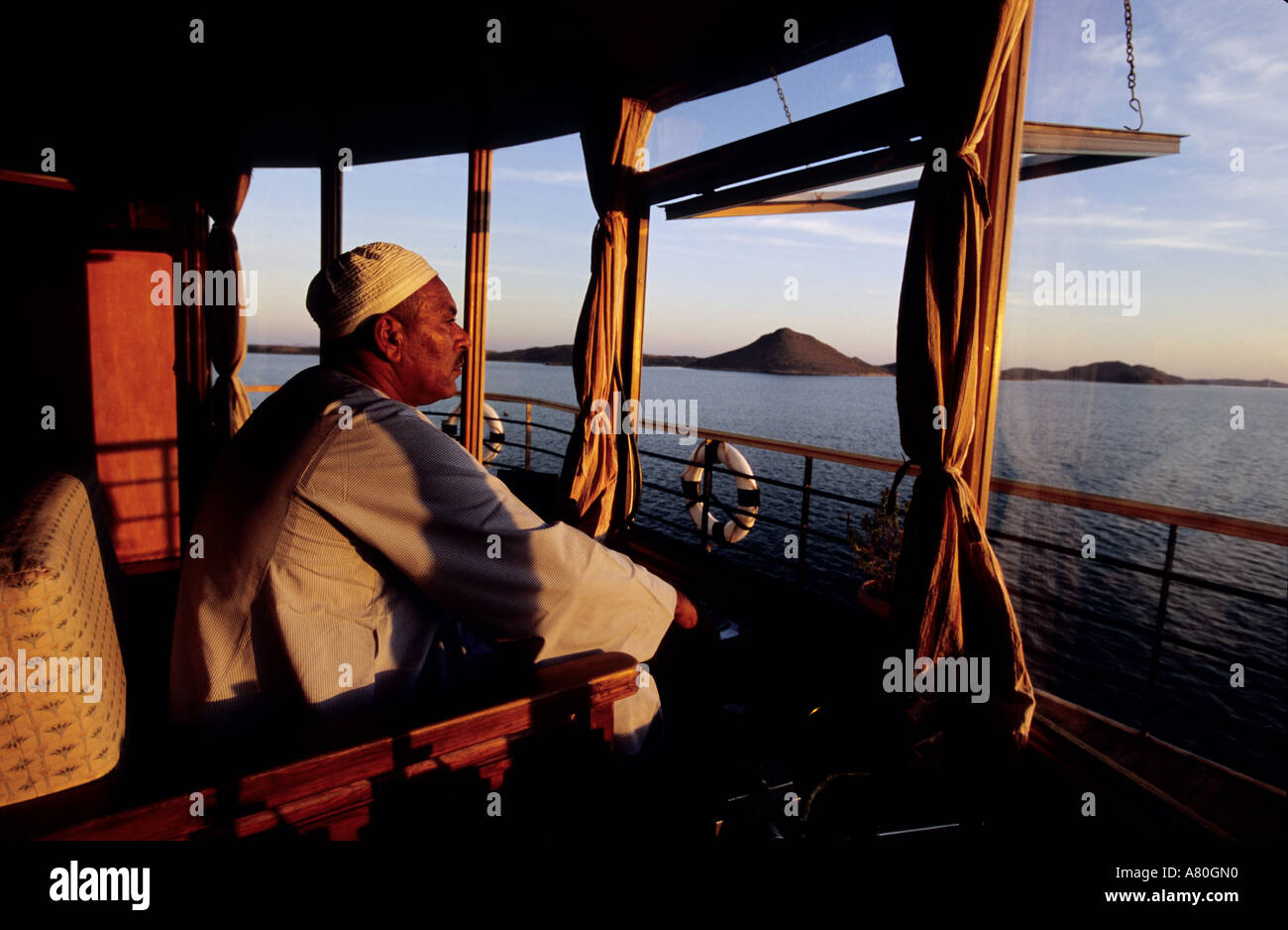 L'Egitto, la Nubia, lago Nasser, crociera sul Kasr Ibrim, stazione di volo Foto Stock