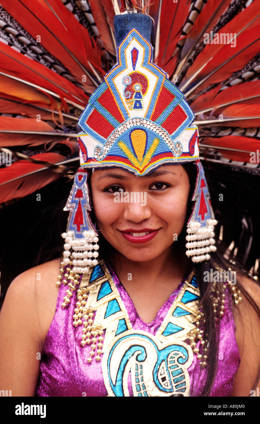 Messico, Voladores Azteca ballerino indiano Foto Stock