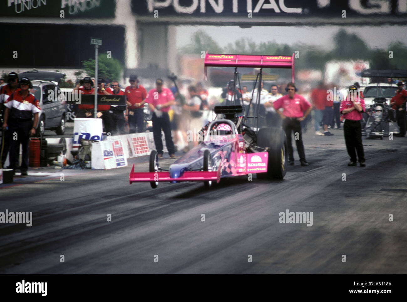 3 Tempo mondo drag racing campione Shirley Muldowney in virgina motorsports park dinwiddle usa Foto Stock