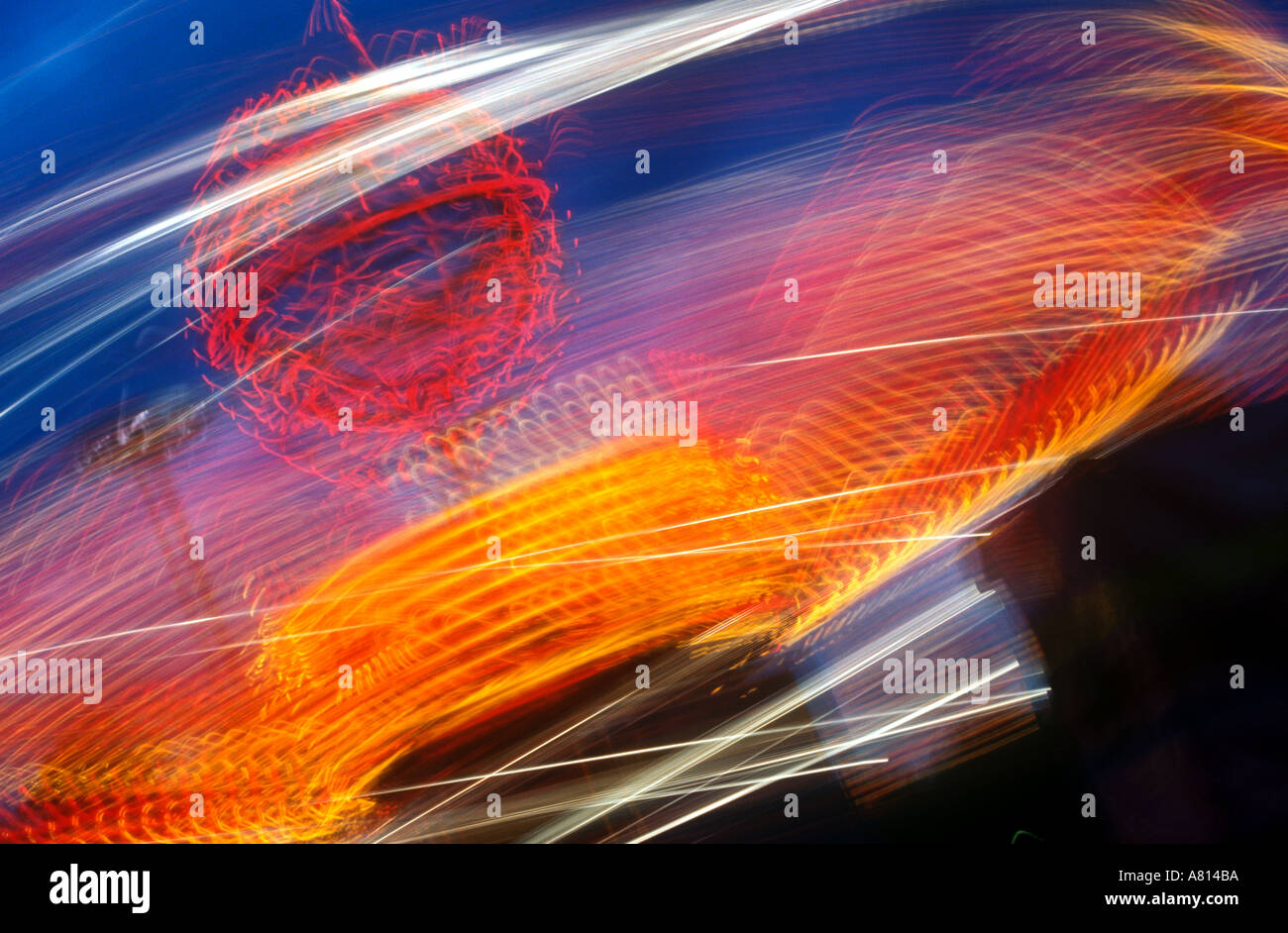 Guidare in una fiera del divertimento Foto Stock