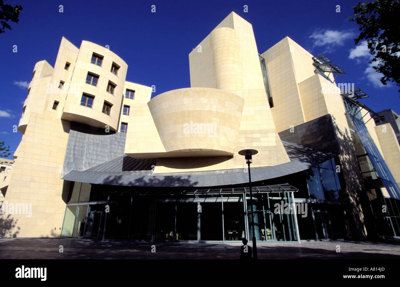 Francia, Parigi, nuovo centro di cinema da architetto Frank Gehry, nel parco di Bercy Foto Stock