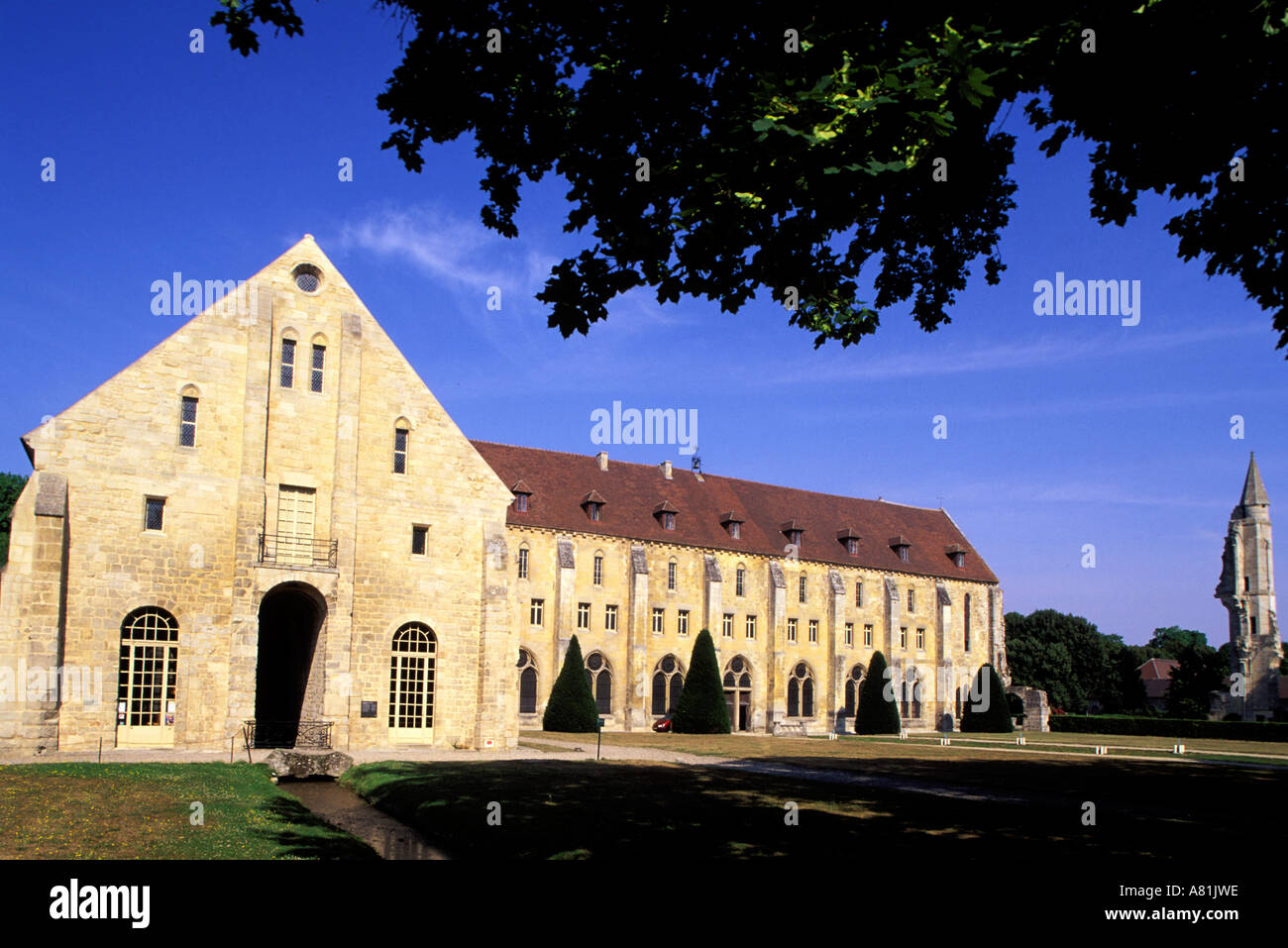 Francia, Val d'Oise, Abbazia di Royaumont Foto Stock