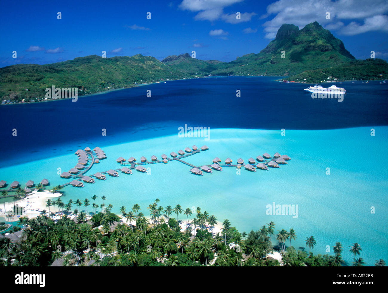 Pearl Beach Resort Bora Bora, Polinesia Francese Foto Stock