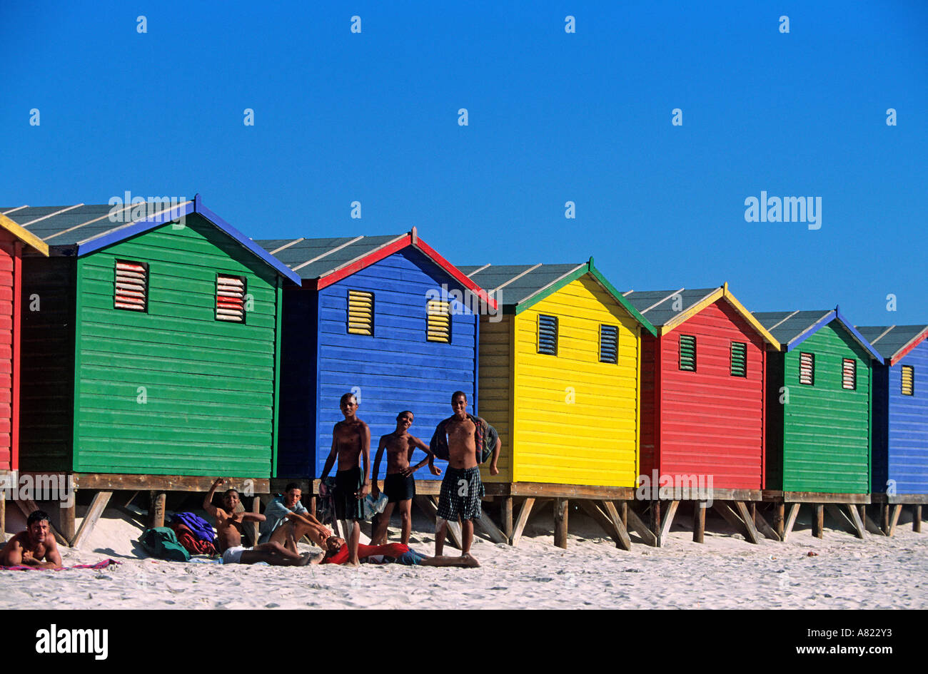 Sud Africa, Cape Peninsula, Fish Hoek Beach Foto Stock