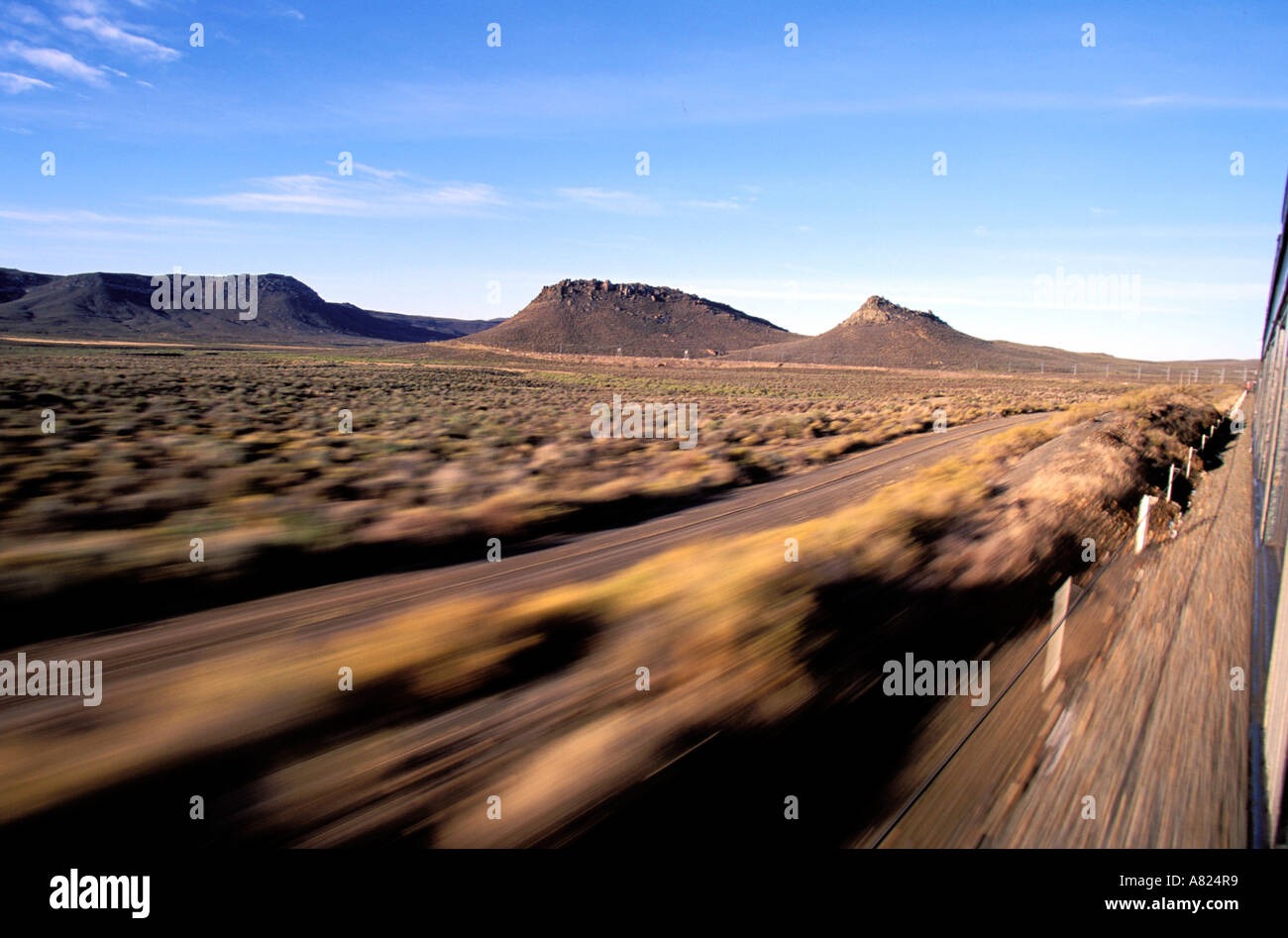 Sud Africa, Western Cape, Karoo regione, il Rovos Rail,lussuoso treno che viaggia tra Città del Capo e Pretoria Foto Stock