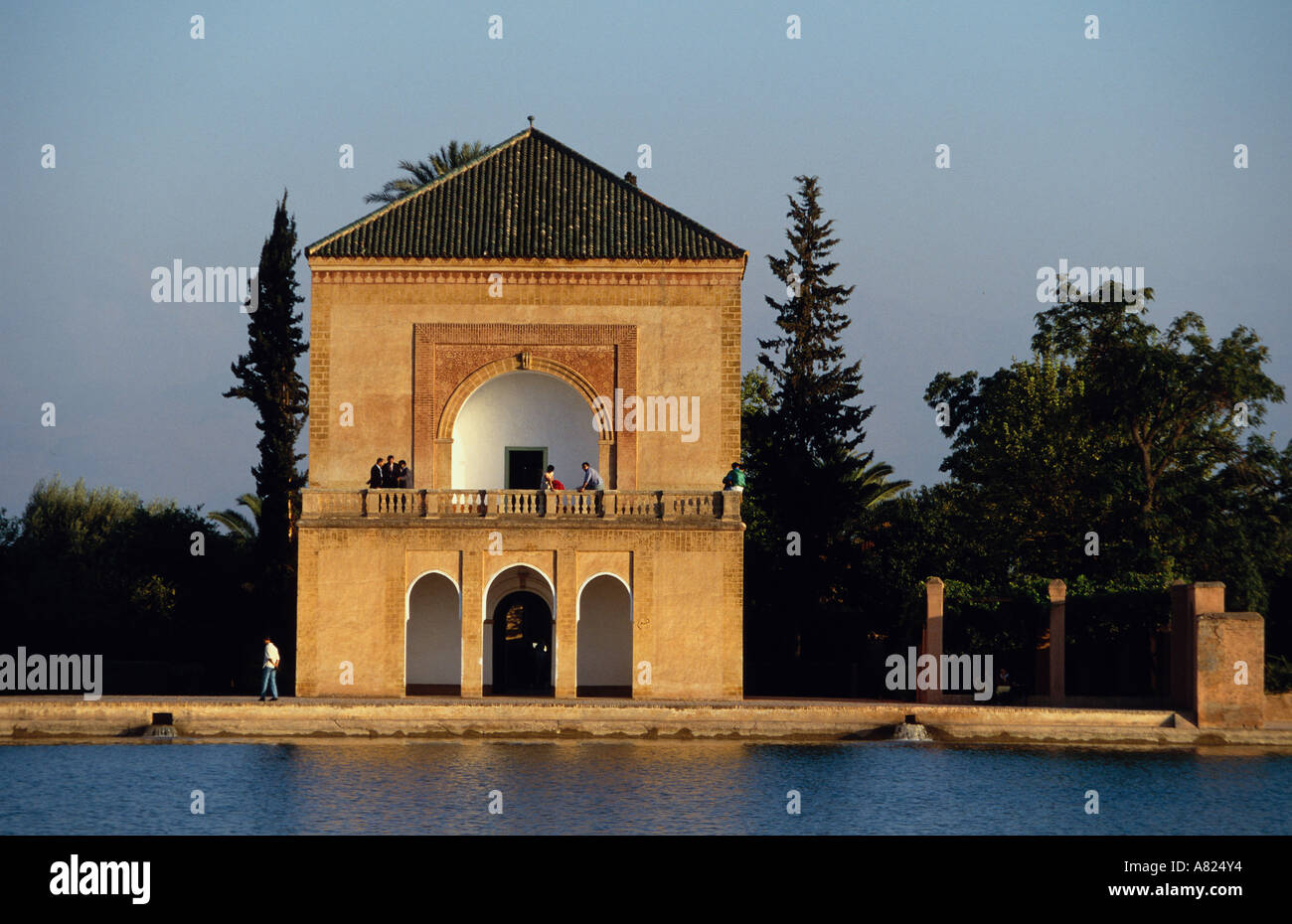 Il Marocco Marrakech Menara Palace Foto Stock