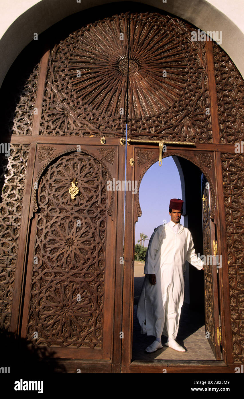 Il Marocco Marrakech, la sublime ailleursî ville a Bab Atlas vicino al boschetto di palme (inscritto in "Relais et Chateaux) Foto Stock