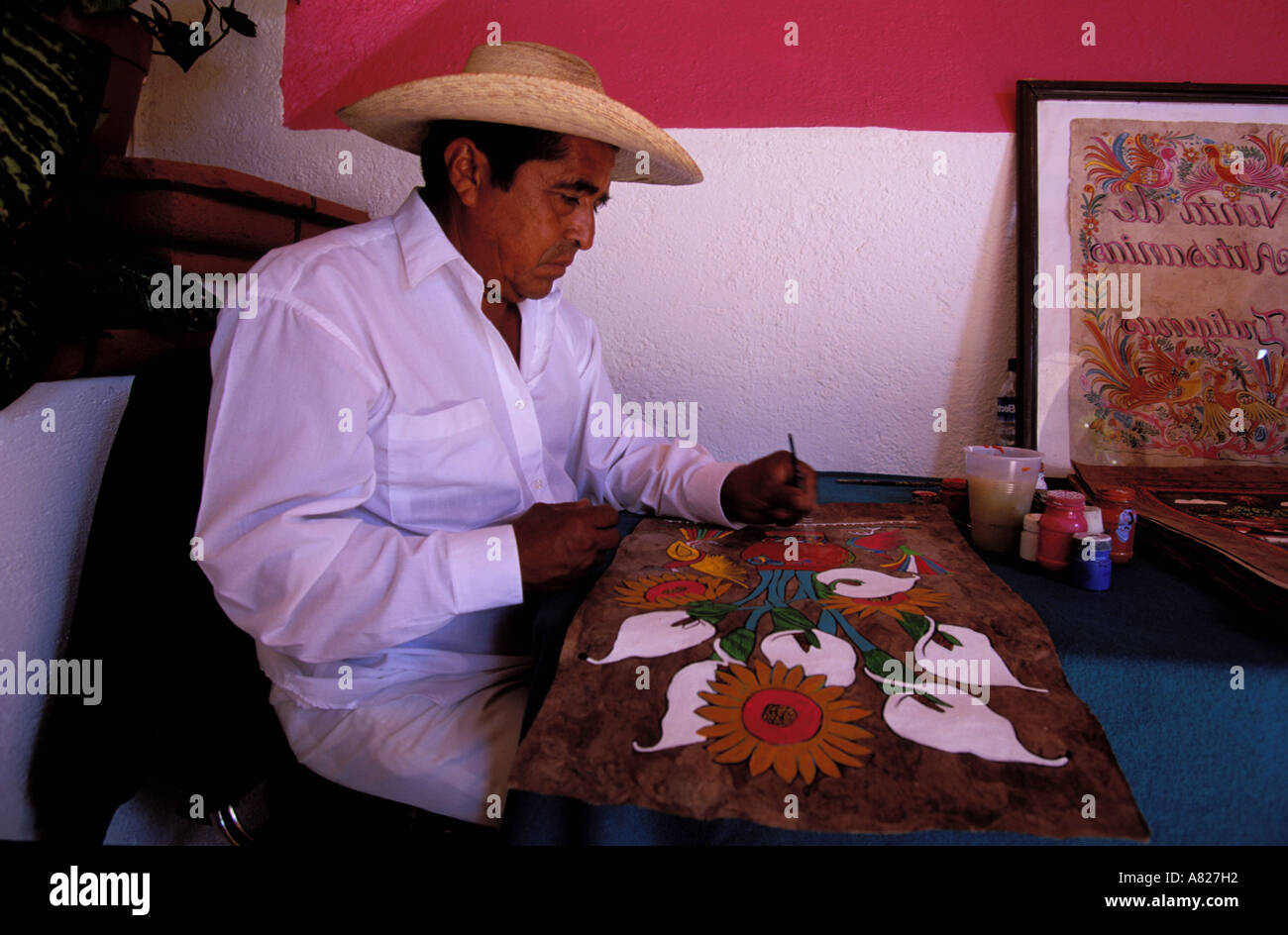 Messico, Stato di Campeche, città di Campeche, pittore Foto Stock