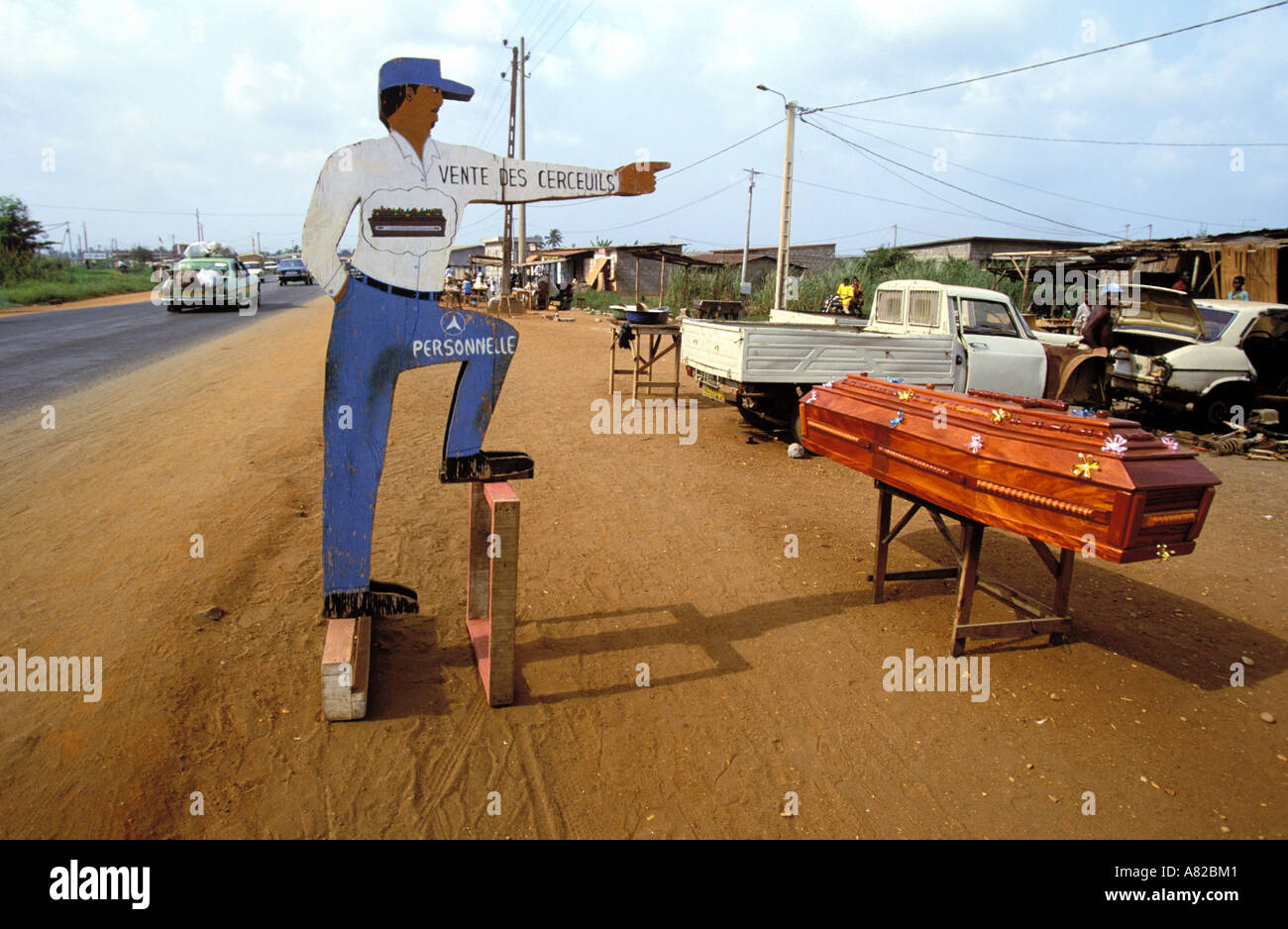 Il Benin, Cotonou, ufficio funebre Foto Stock