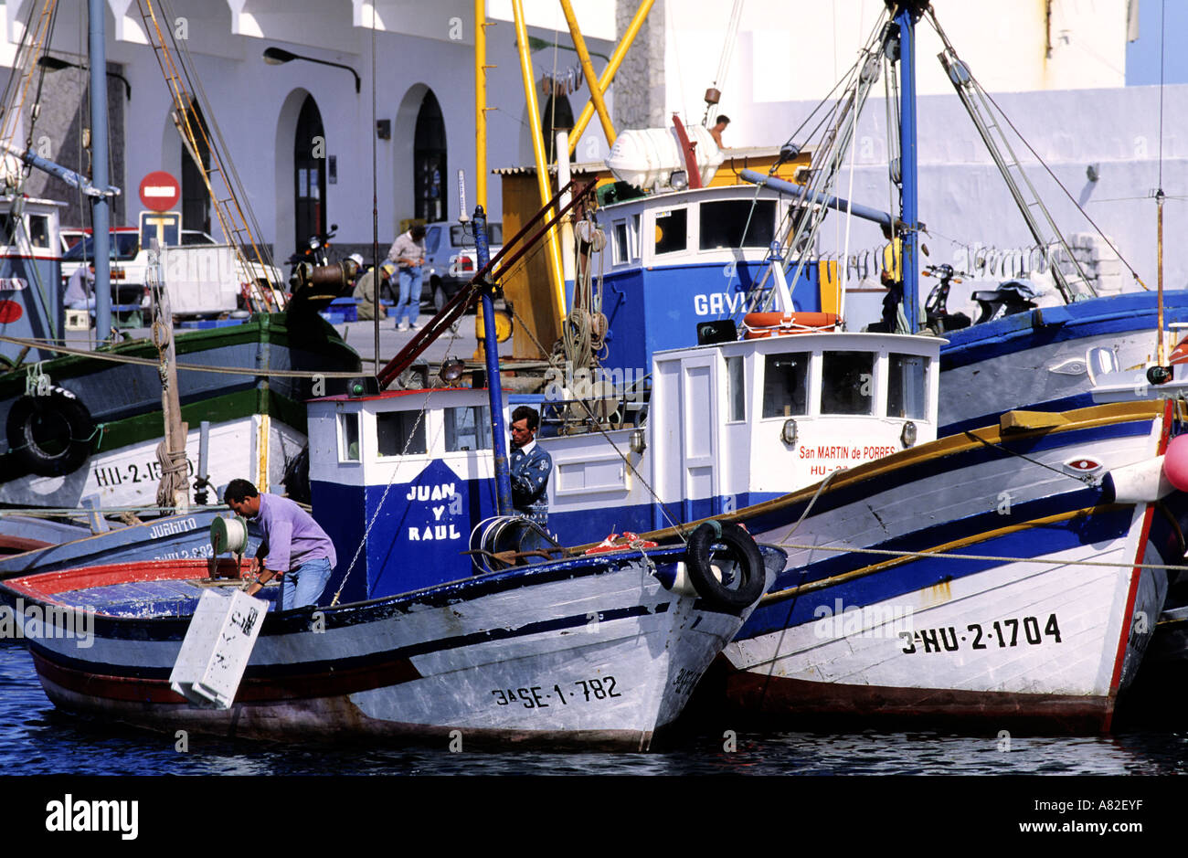 Spagna, Andalusia, porto di Tarifa Foto Stock