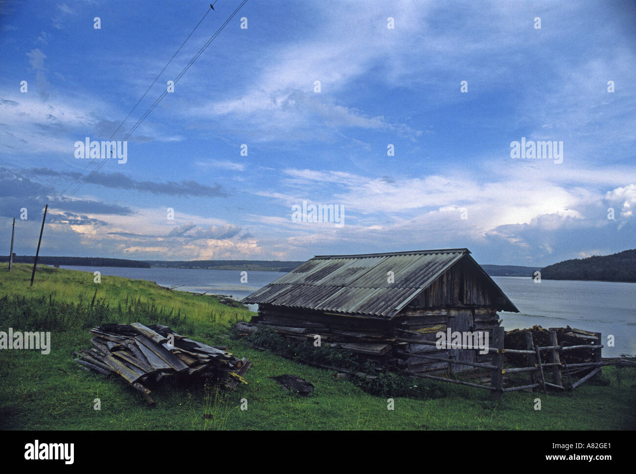 Lago di Kenozero, Semenovo, regione di Arkhangelsk, NW del Distretto Federale, Russia Foto Stock