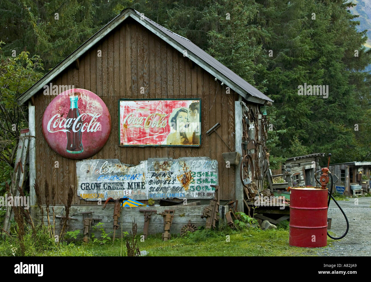 Crow Creek Gold Mine, Girdwood, Alaska, STATI UNITI D'AMERICA Foto Stock