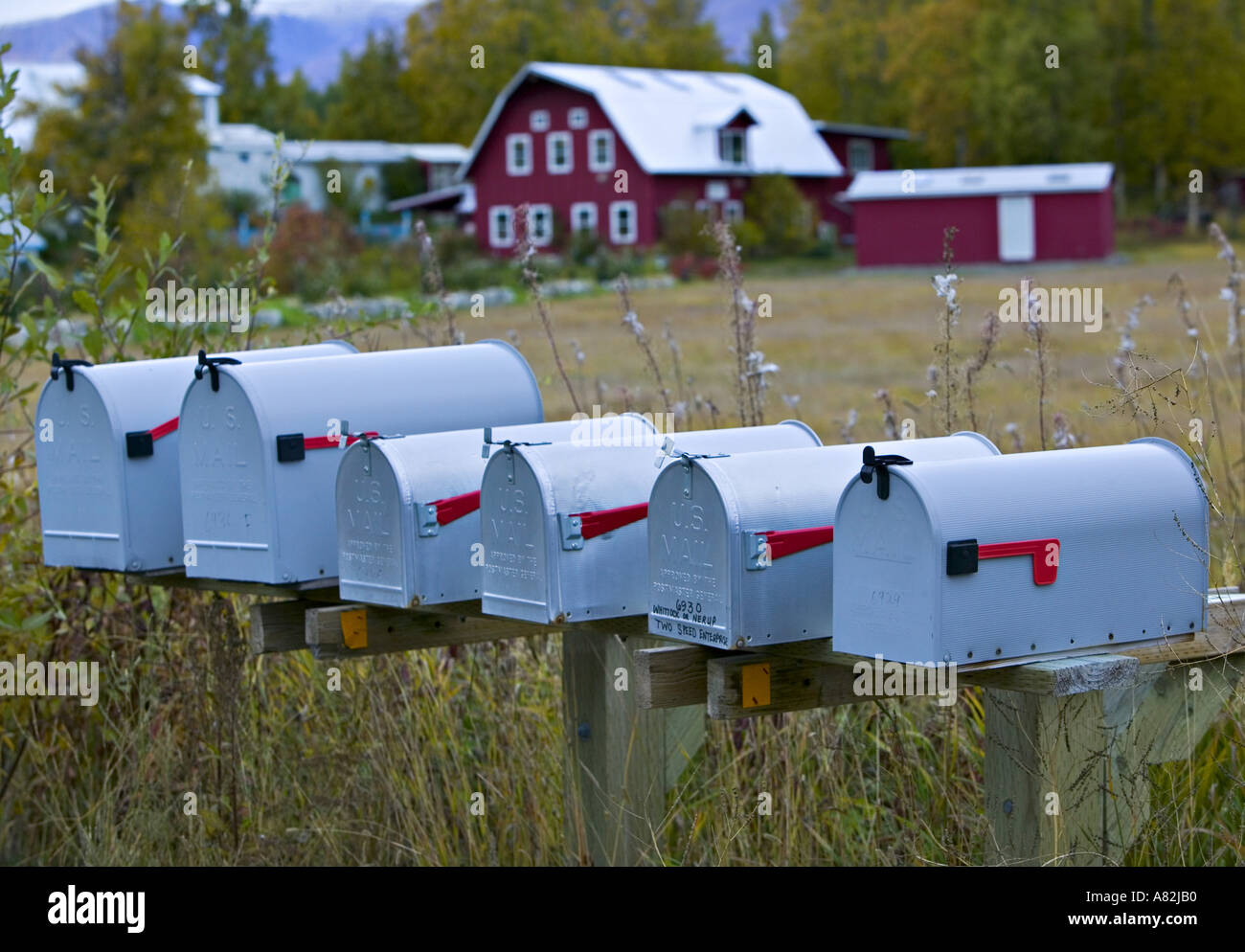 Cassette postali, Palmer, nr. Anchorage in Alaska,, STATI UNITI D'AMERICA Foto Stock