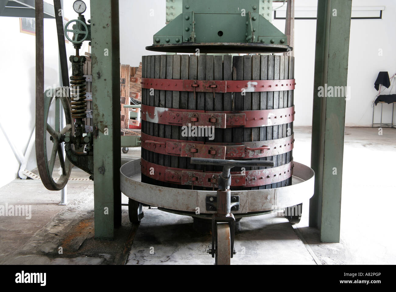 Vini d'annata premere fabbricati in Aix en Provence Francia Foto Stock