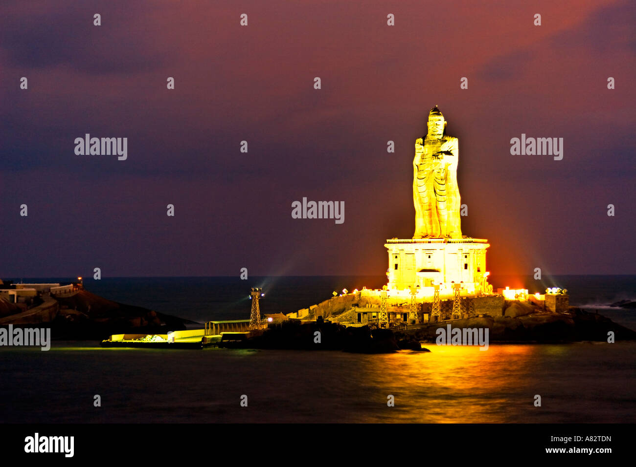 India del sud Tamil Nadu Kanyakumari Thiruvalluvar Statue Foto Stock