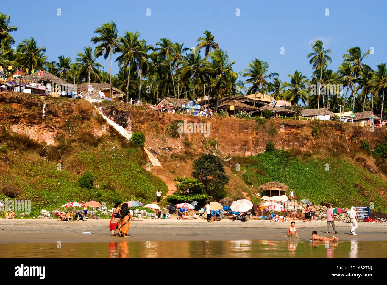 Varkala Beach India Kerala Foto Stock