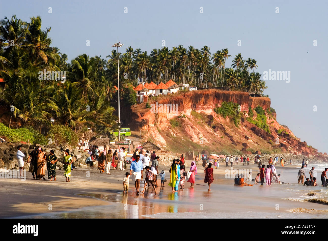 Varkala Beach India Kerala Foto Stock