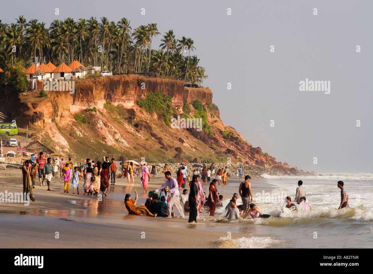 Varkala Beach India Kerala Foto Stock