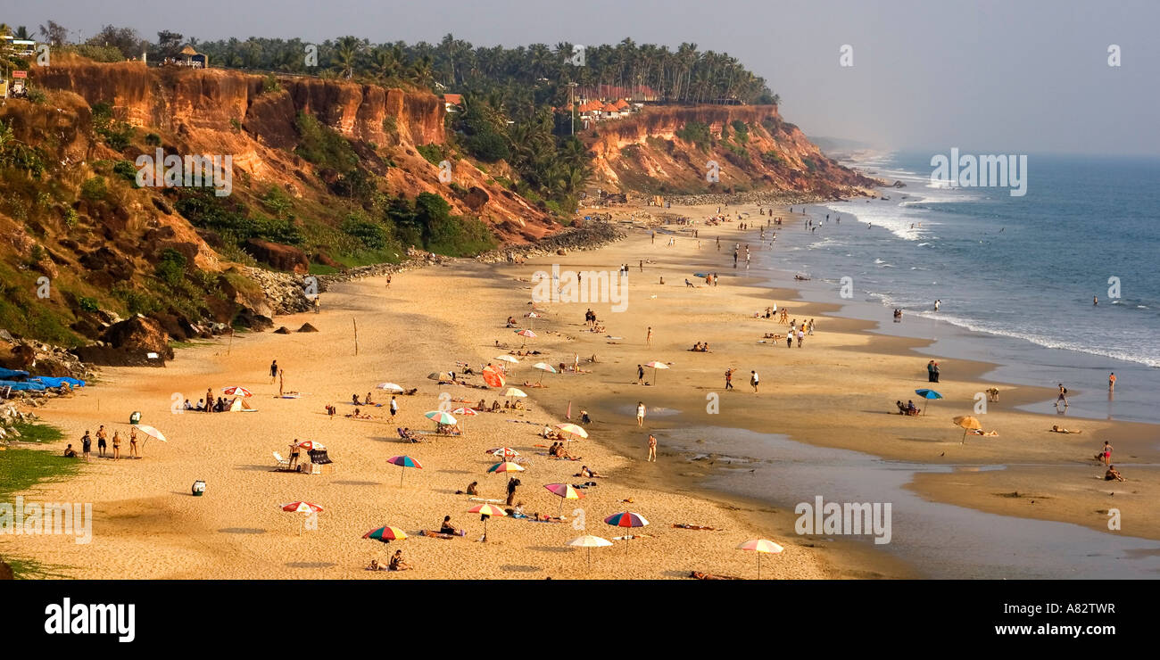 Varkala Beach India Kerala Foto Stock