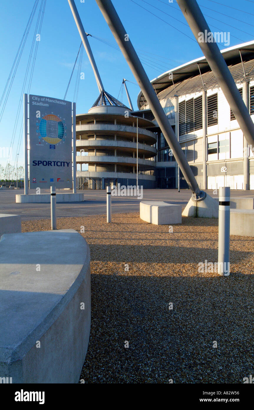 Sport city Manchester Football Eastlands Alan Turing modo Ashton nuova strada Lancashire England Regno Unito Foto Stock