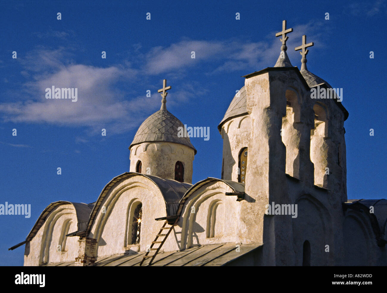 Giovanni Battista cattedrale, Ivanovskiy monastero, Pskov NW del Distretto Federale, Russia Foto Stock