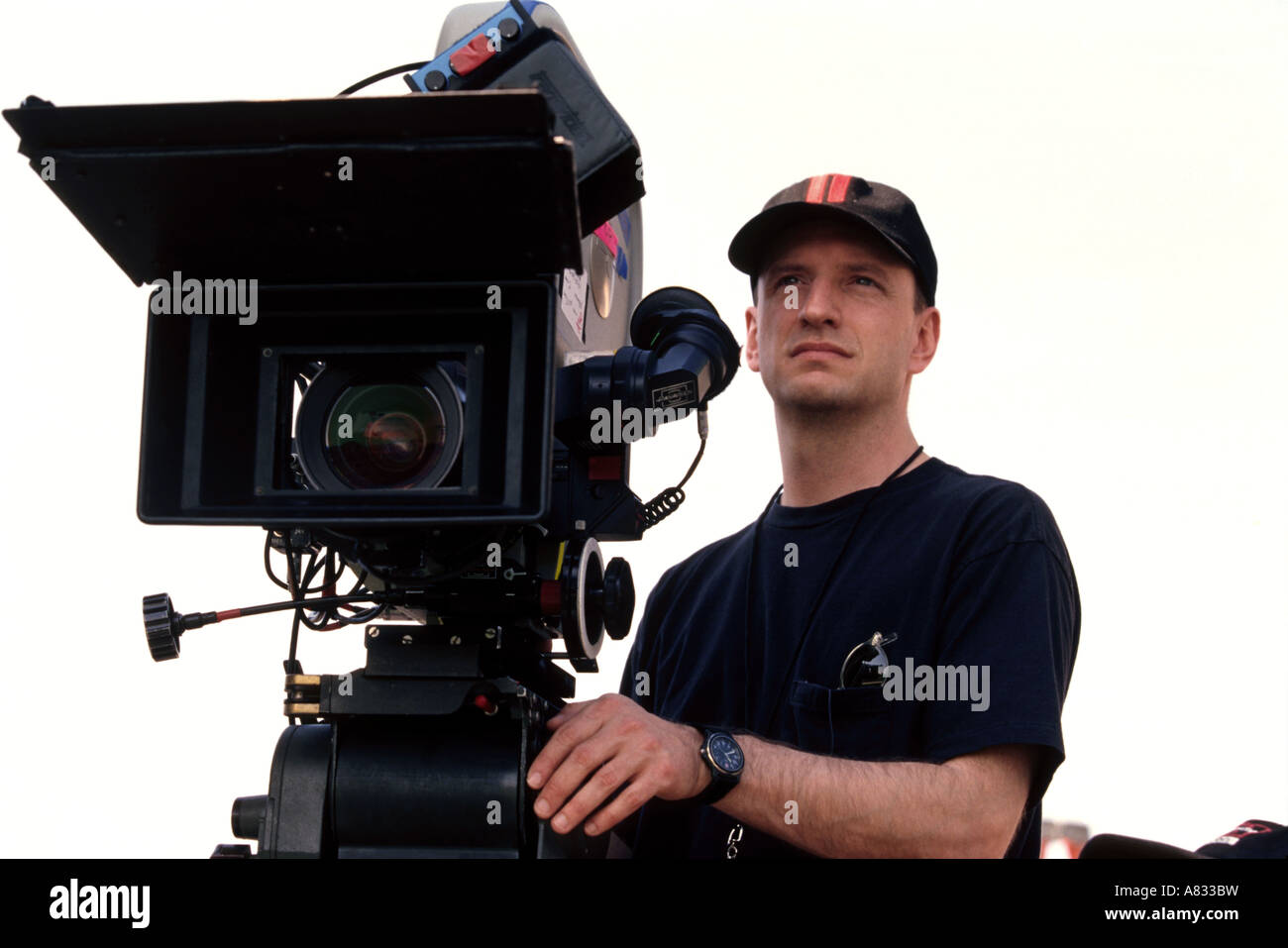 STEVEN SODERBERGH - usa un film del regista sul set di Warner gli oceani 11 nel 2001 Foto Stock