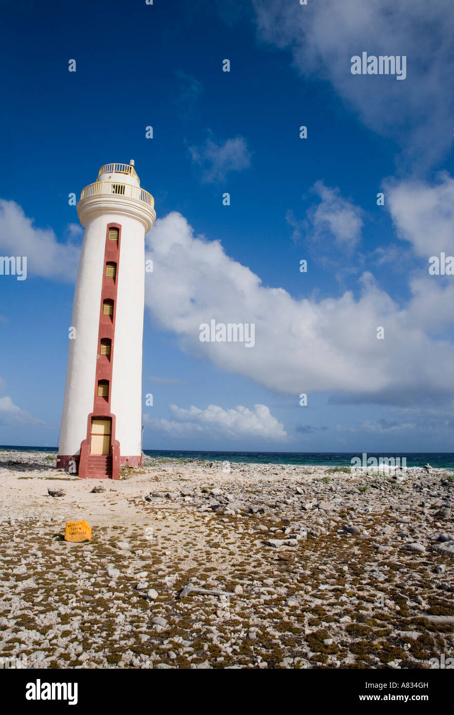 Willemstoren Faro all'estremità meridionale di Bonaire Netherland Antillies Foto Stock