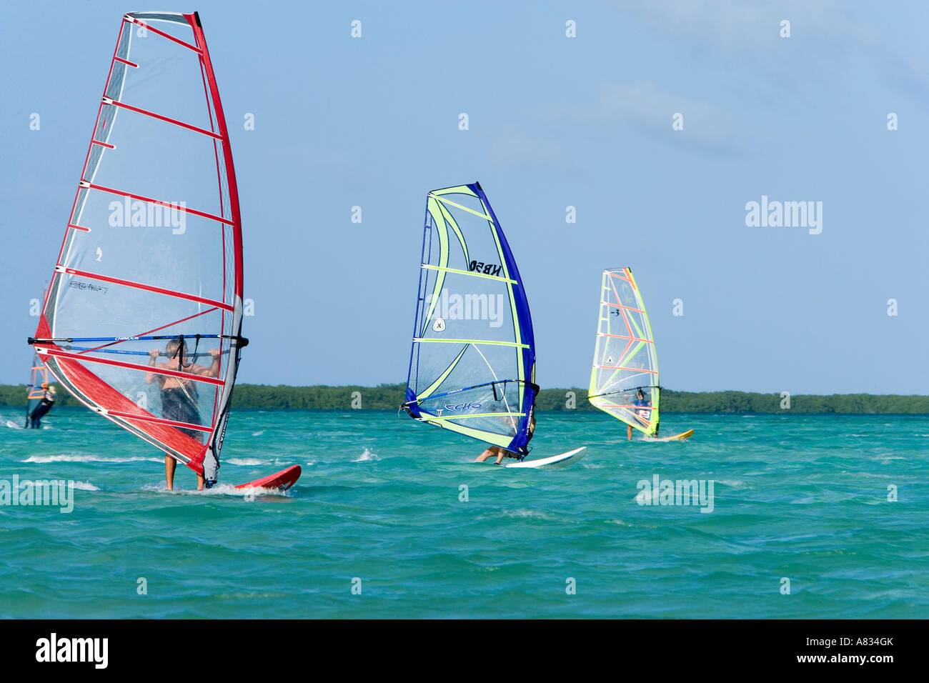 Le attività outdoor in strambata città a sud della fine Bonaire Netherland Antillies Foto Stock