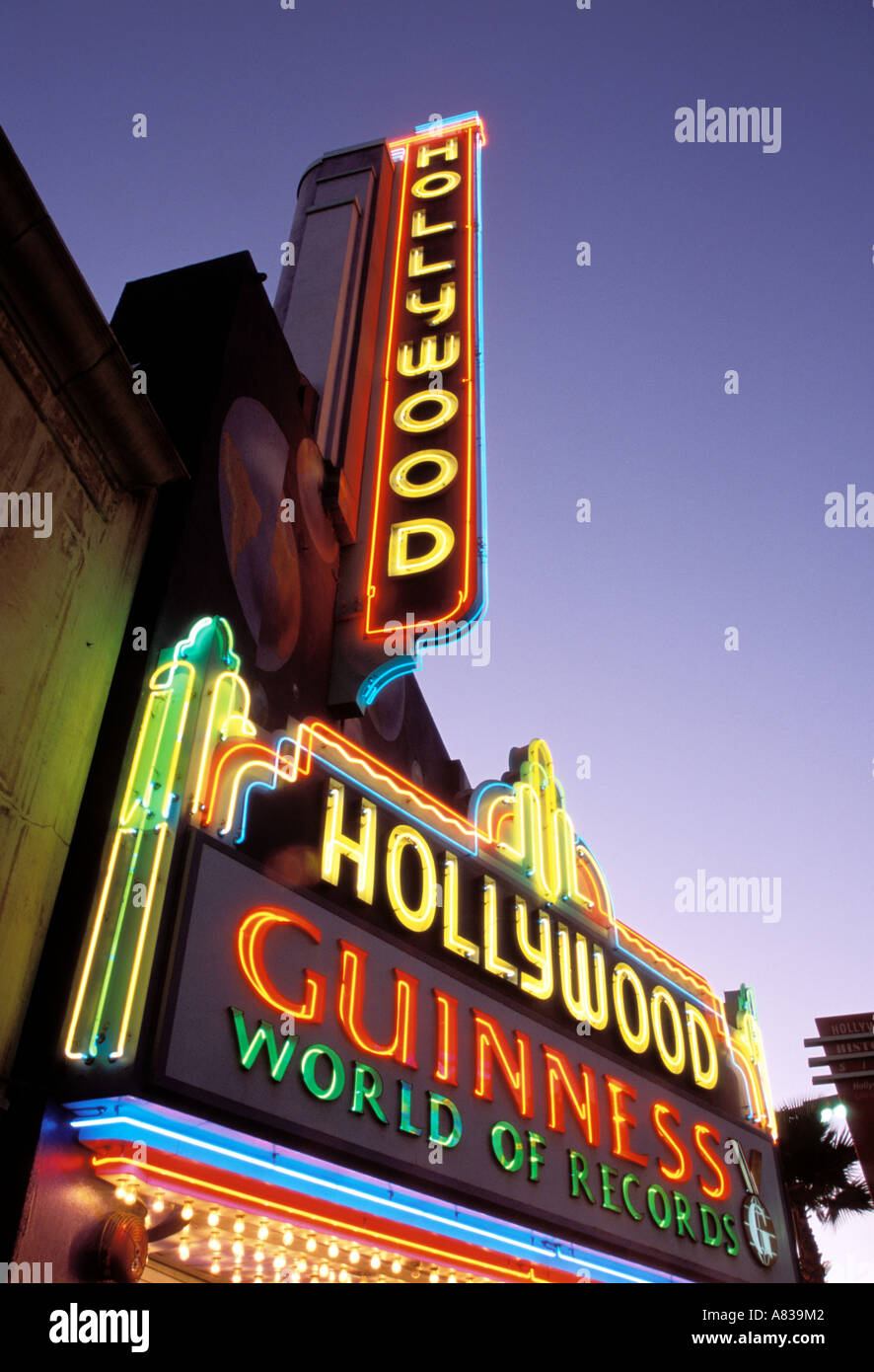 Hollywood Guinness World Record di Hollywood Blvd Los Angeles County in California negli Stati Uniti d'America Foto Stock