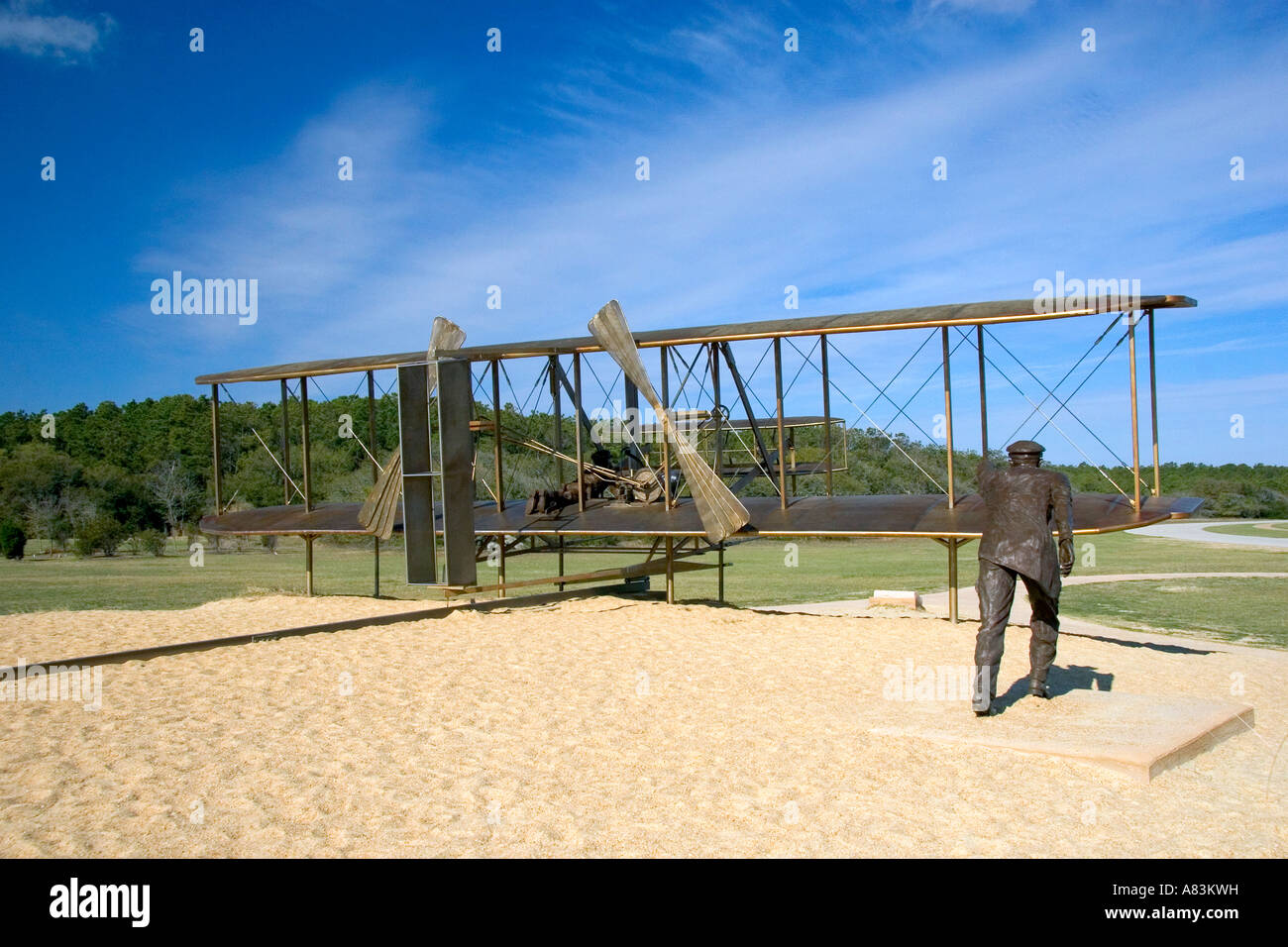 Wright Brothers National Memorial presso Manteo North Carolina Foto Stock