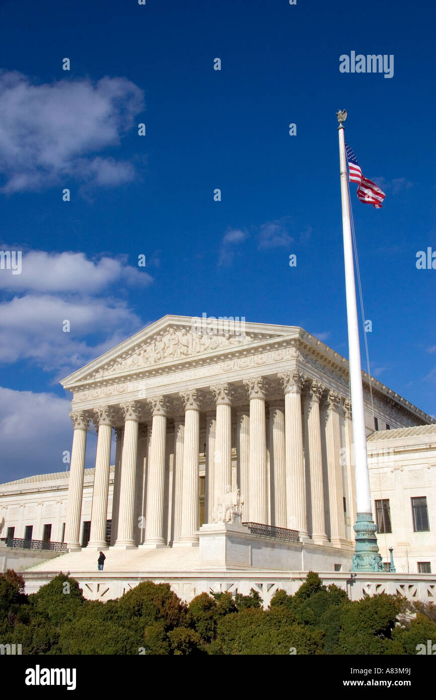 La Corte suprema degli Stati Uniti edificio in Washington D C Foto Stock